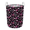 Emo Shoes Pattern Print Round Laundry Basket
