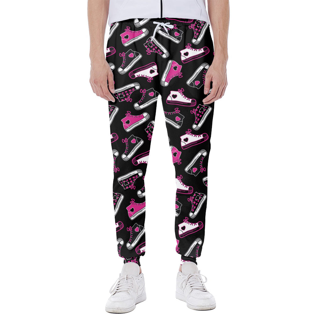 Emo Shoes Pattern Print Scuba Joggers