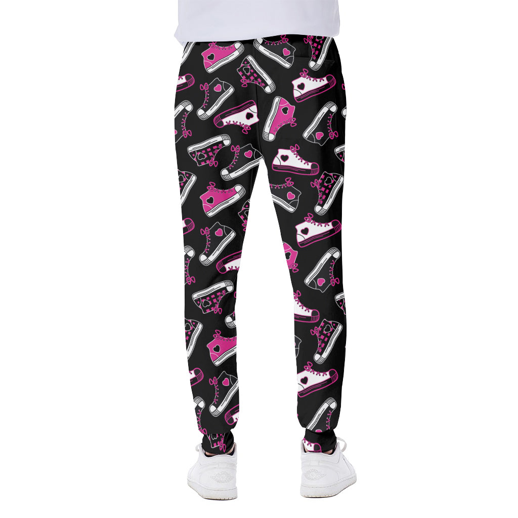 Emo Shoes Pattern Print Scuba Joggers