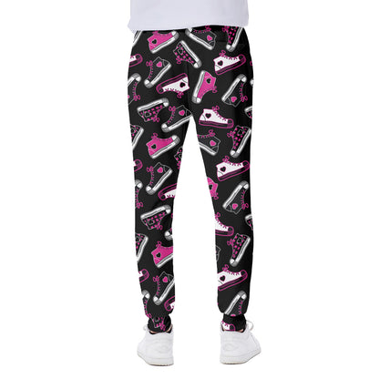 Emo Shoes Pattern Print Scuba Joggers