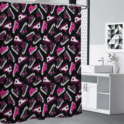 Emo Shoes Pattern Print Shower Curtain