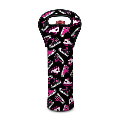 Emo Shoes Pattern Print Single Neoprene Wine Tote