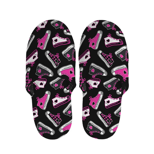Emo Shoes Pattern Print Slippers