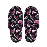 Emo Shoes Pattern Print Slippers
