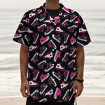 Emo Shoes Pattern Print Textured Short Sleeve Shirt