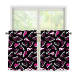 Emo Shoes Pattern Print Tier Curtains