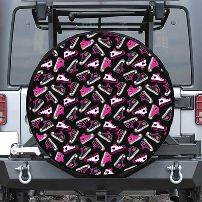 Emo Shoes Pattern Print Tire Cover