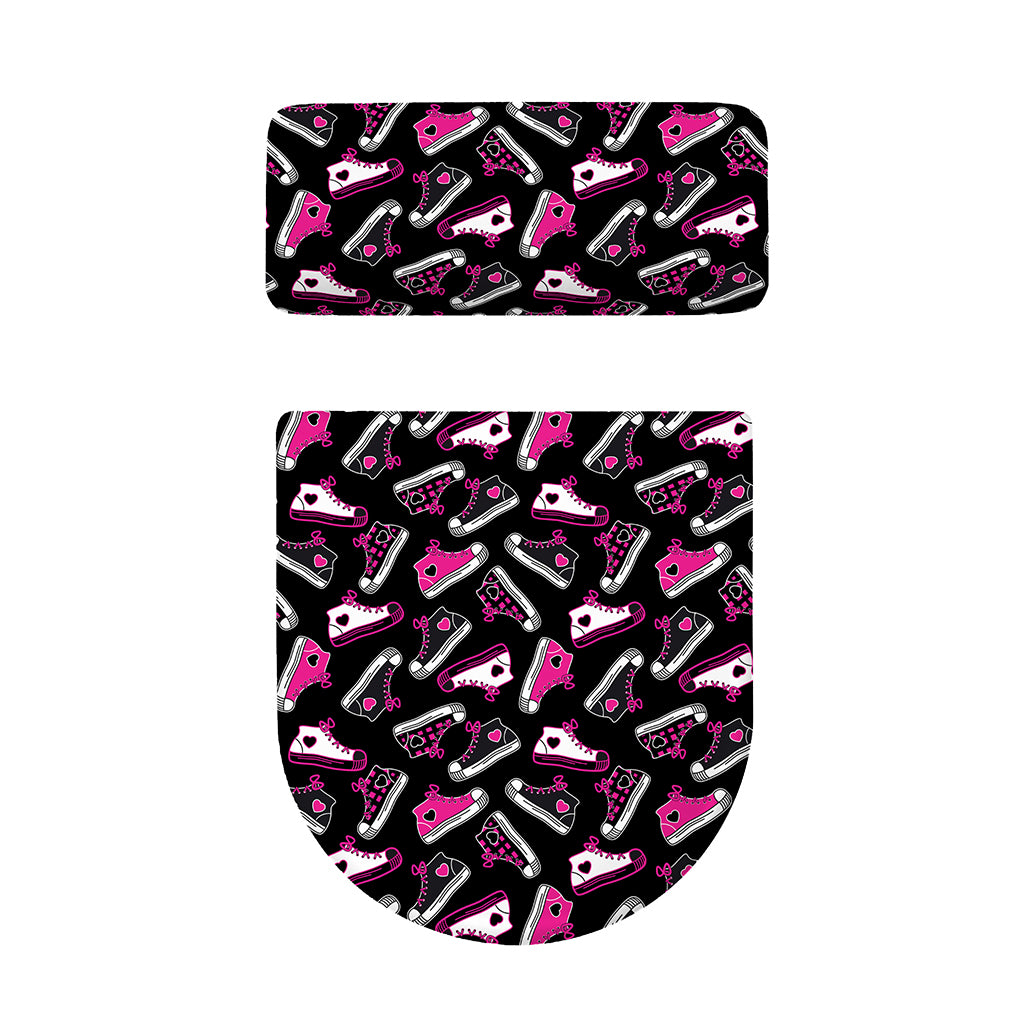 Emo Shoes Pattern Print Toilet Lid And Tank Cover Set