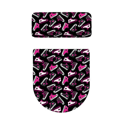 Emo Shoes Pattern Print Toilet Lid And Tank Cover Set