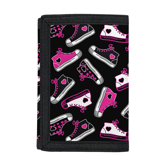 Emo Shoes Pattern Print Trifold Wallet
