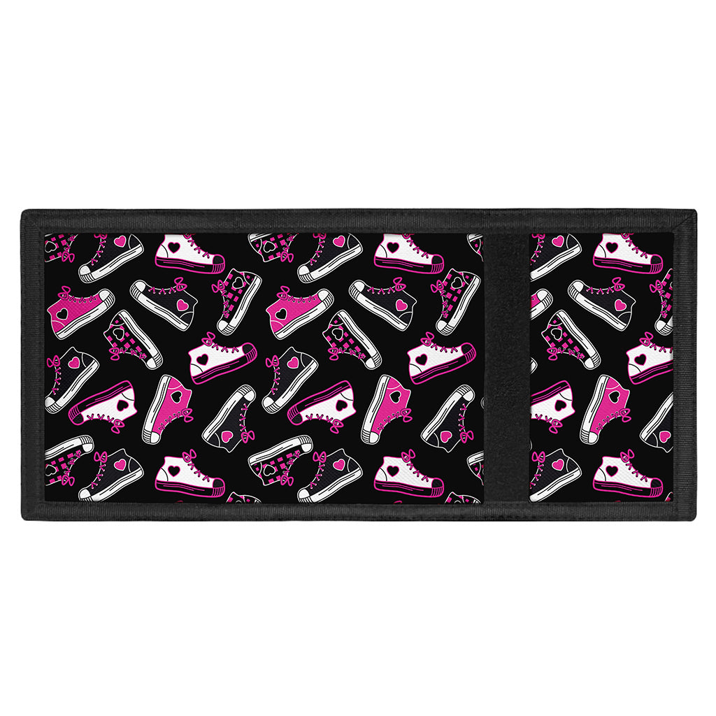 Emo Shoes Pattern Print Trifold Wallet