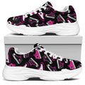 Emo Shoes Pattern Print White Chunky Shoes