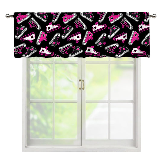 Emo Shoes Pattern Print Window Valance
