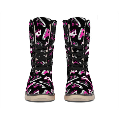 Emo Shoes Pattern Print Winter Boots