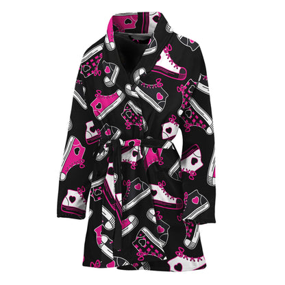 Emo Shoes Pattern Print Women's Bathrobe