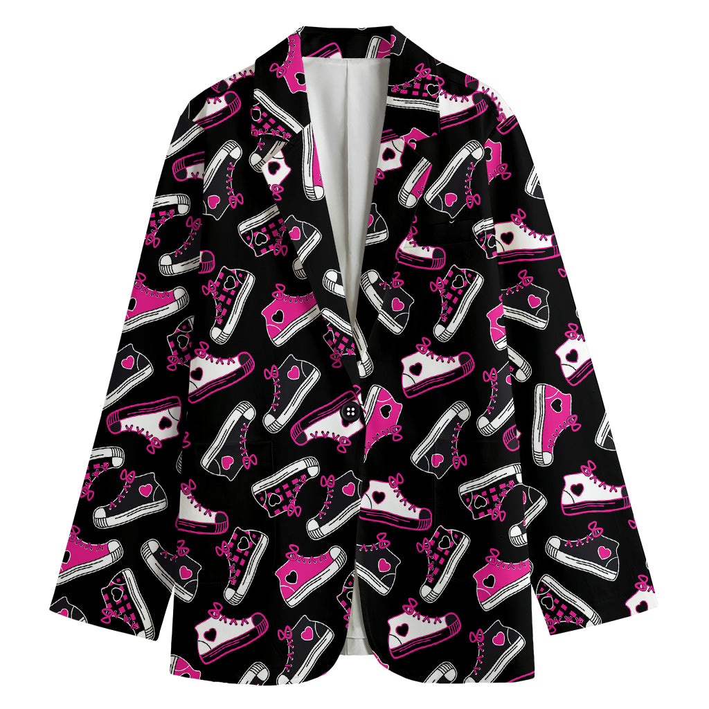 Emo Shoes Pattern Print Women's Blazer