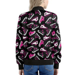 Emo Shoes Pattern Print Women's Bomber Jacket