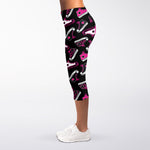 Emo Shoes Pattern Print Women's Capri Leggings