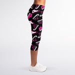 Emo Shoes Pattern Print Women's Capri Leggings