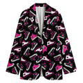 Emo Shoes Pattern Print Women's Cotton Blazer