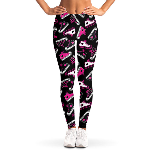 Emo Shoes Pattern Print Women's Leggings