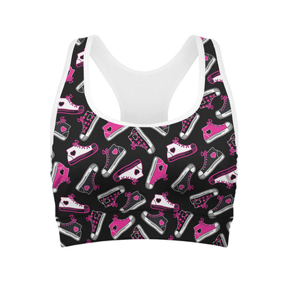 Emo Shoes Pattern Print Women's Sports Bra
