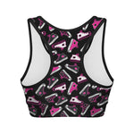 Emo Shoes Pattern Print Women's Sports Bra