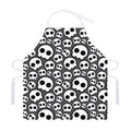 Emo Skull Pattern Print Adjustable Apron