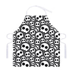 Emo Skull Pattern Print Adjustable Apron