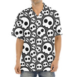 Emo Skull Pattern Print Aloha Shirt