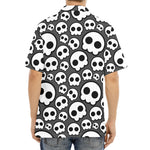 Emo Skull Pattern Print Aloha Shirt
