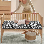 Emo Skull Pattern Print Baby Crib Sheet
