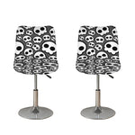 Emo Skull Pattern Print Bar Stool Covers