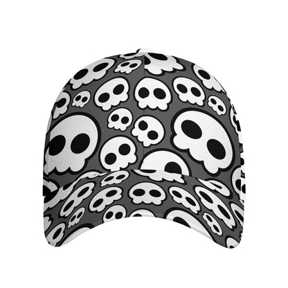 Emo Skull Pattern Print Baseball Cap