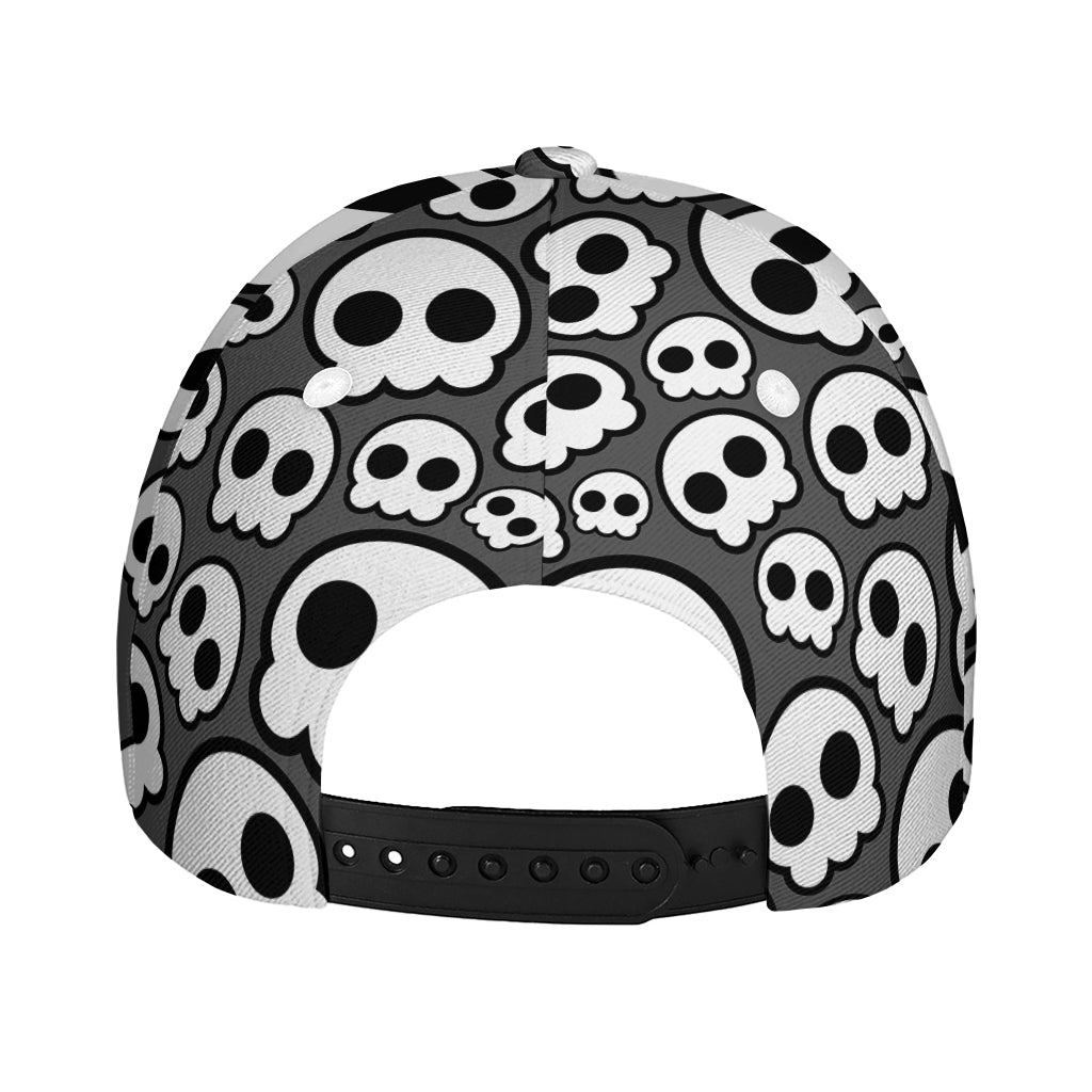 Emo Skull Pattern Print Baseball Cap