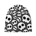 Emo Skull Pattern Print Beanie