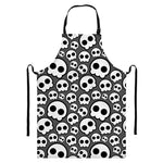 Emo Skull Pattern Print Bib Apron With Pocket
