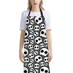 Emo Skull Pattern Print Bib Apron With Pocket