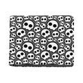 Emo Skull Pattern Print Bifold Wallet
