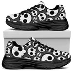 Emo Skull Pattern Print Black Chunky Shoes