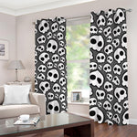 Emo Skull Pattern Print Blackout Grommet Curtains