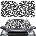 Emo Skull Pattern Print Car Windshield Sun Shade