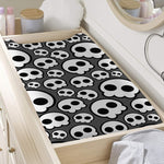 Emo Skull Pattern Print Changing Pad Cover
