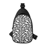 Emo Skull Pattern Print Chest Bag