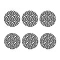 Emo Skull Pattern Print Coaster Set