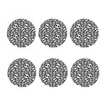 Emo Skull Pattern Print Coaster Set