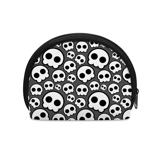 Emo Skull Pattern Print Coin Purse