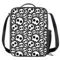 Emo Skull Pattern Print Crossbody Lunch Bag