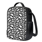 Emo Skull Pattern Print Crossbody Lunch Bag