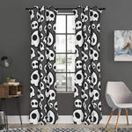 Emo Skull Pattern Print Curtain